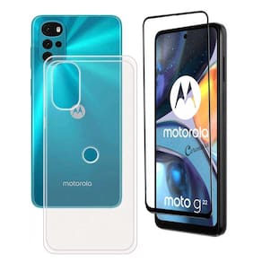 Capinha Anti Quedas + Película 3D Vidro Temperado Rígido Compatível Moto G22