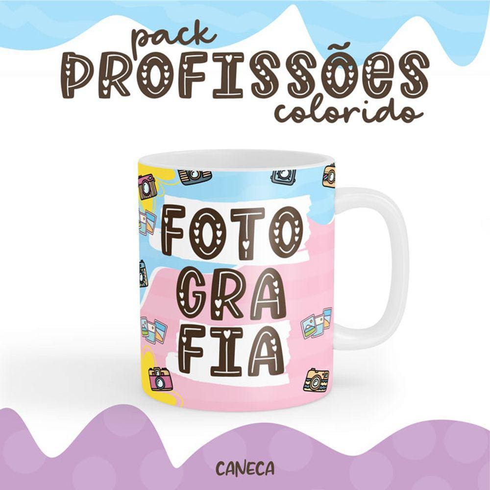 Caneca Cerâmica Color Profissão Fotografia