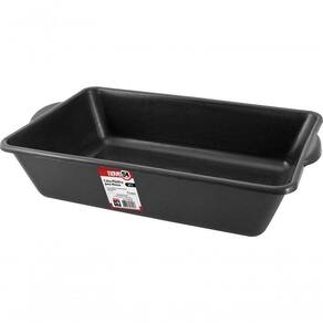 Caixa Plástica P/ Massa 20 Litros 60X37X14Cm Preta Nove54