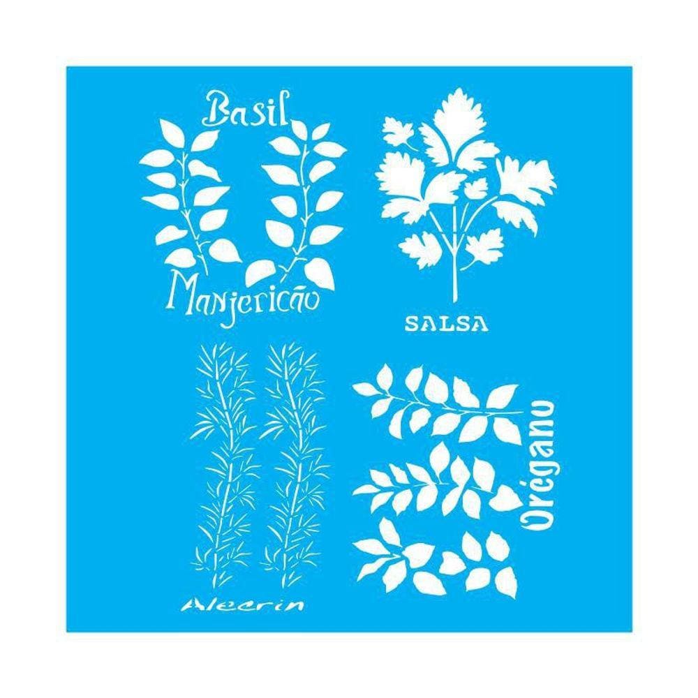 Stencil Tamako Temperos - 30X30Cm - Ref 9987