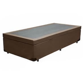 Cama Box Baú Solteiro Sleep Home AColchões Síntetico Marrom 41x88x188