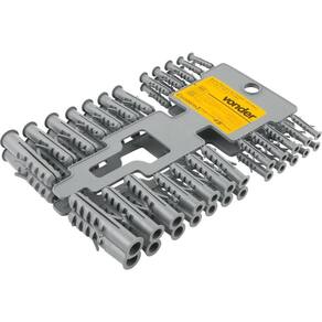 Bucha Plástica De Fixação C/ Anel Jogo De 5Mm À 12Mm Vonder