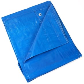 Lona de Polietileno Azul Impermeável Piscina Barraca Telhado 100 Micras/m2 4x4m Rino Agro Classic