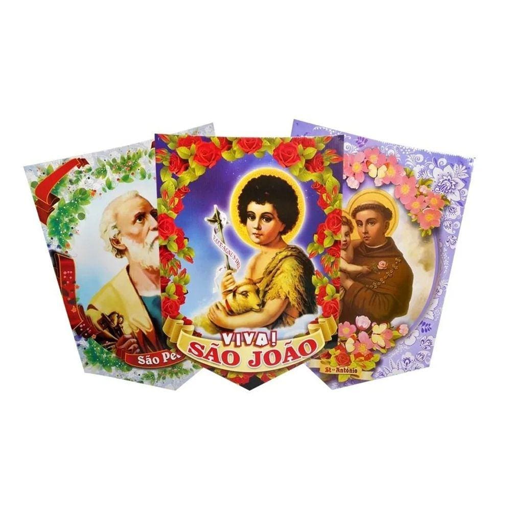 Kit Painéis Cartonados Santos Festa Junina Pequenos 3 Peças