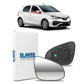 Lente Retrovisor Com Base Etios 14-19 Eletrico Lado Direito