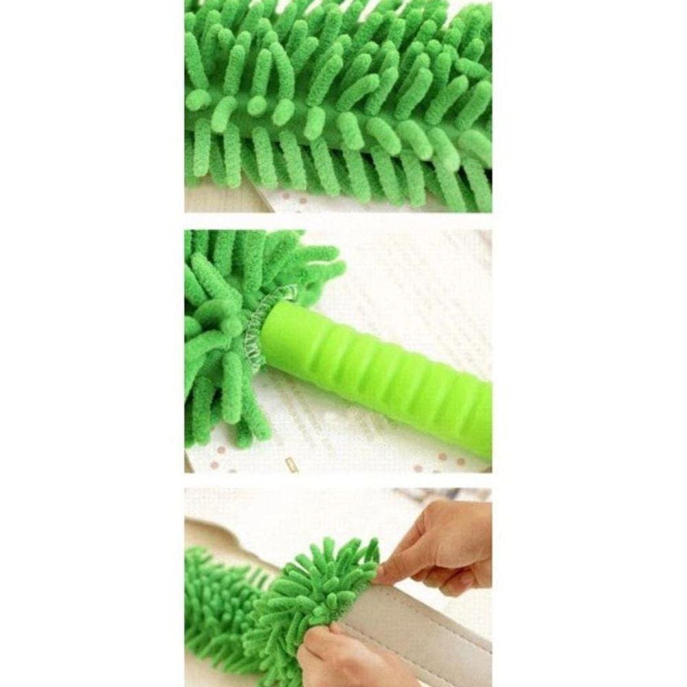 Espanador Pó Microfibra Flexível Lavável 57 Cm Clink - Verde