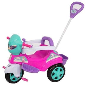 Triciclo Infantil com Haste Empurrador Pedal Motoca Velotrol 2 em 1  Reforçado Brinqway BW-082 - Velotrol e Triciclo a Pedal - Magazine Luiza