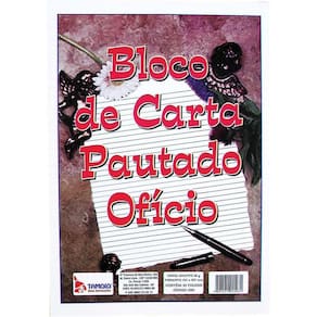 Bloco Para Carta Branco A4 Pautado 210X297 50Fls.