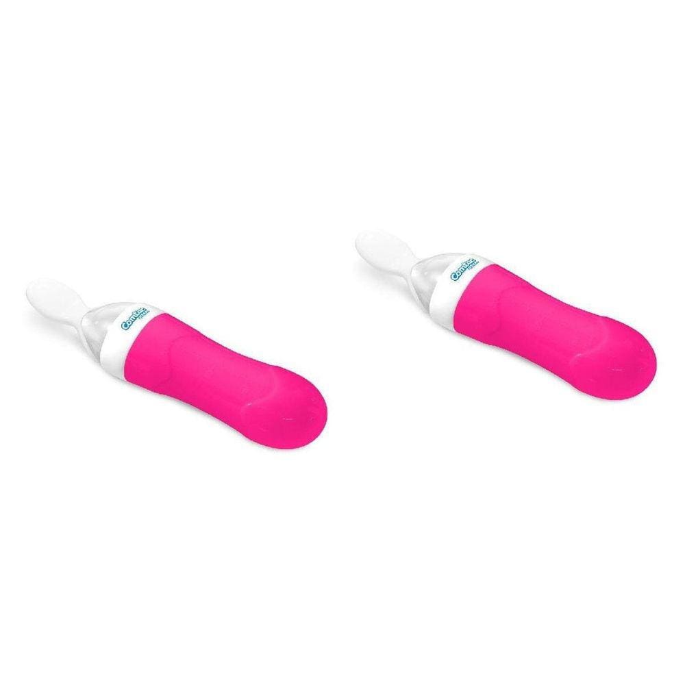 Colher Dosadora Rosa Mamadeira Medidor Papinha Bebe Kit C/ 2
