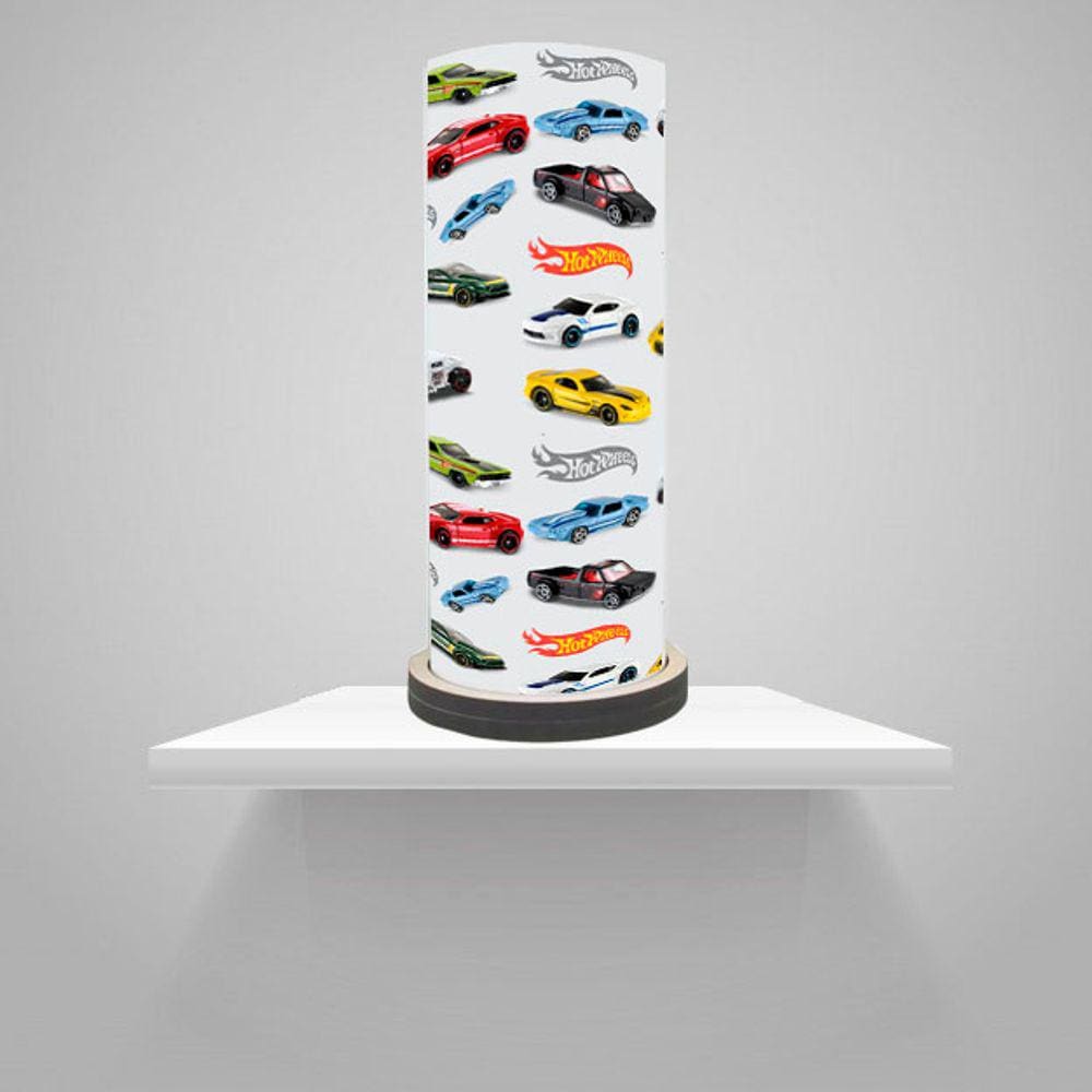 Abajur decorativo Infantil Hot Wheels