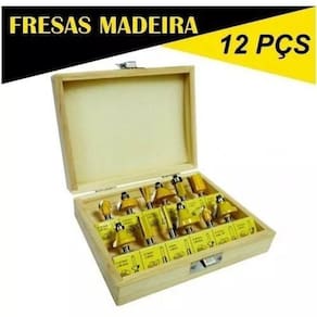 Jogo De Fresas Para Madeira Com 12 Peças Titanium-05460