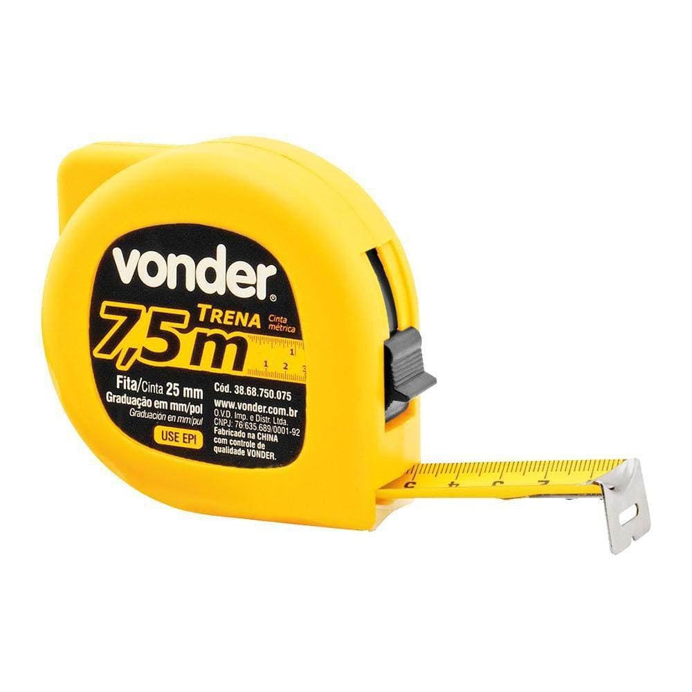 Trena Vonder Aco 7.5M X 25Mm Economica