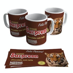 Caneca Páscoa Chocolate Surpresa Barra 325ml