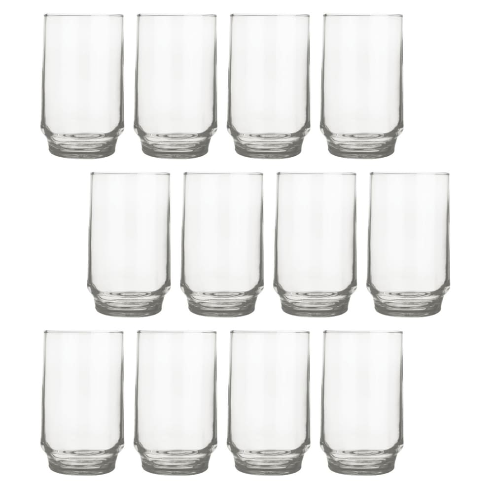 Copo Vidro 300ml Lights Suco Agua Glamour Luxo Nadir - 12 Un
