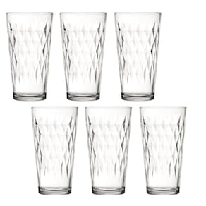Copo Vidro 350ml Vitrage Suco Agua Glamour Luxo Nadir - 6 Un