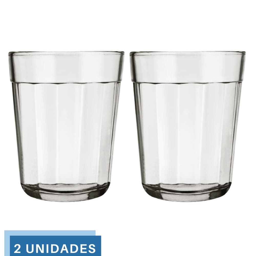 2 Mini Copos Americano Shot Cachaça 25ml Vidro Dose Nadir