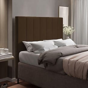 Cabeceira Cama Box Casal 140cm Suede Marrom