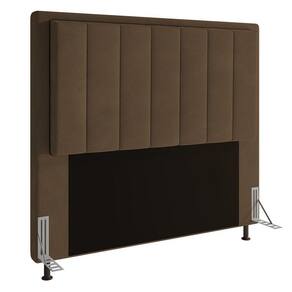 Cabeceira Opala Cama Box King 195cm Suede Marrom