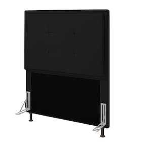 Cabeceira Onix Cama Box Solteiro 90cm Suede Preto