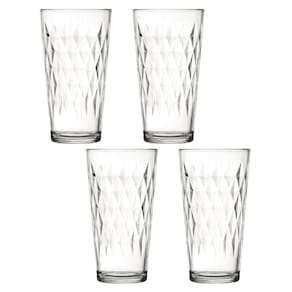 Copo Vidro 350ml Vitrage Suco Agua Glamour Luxo Nadir - 4 Un