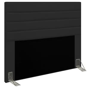 Cabeceira Rubi Cama Box Casal 140cm Corino Preto