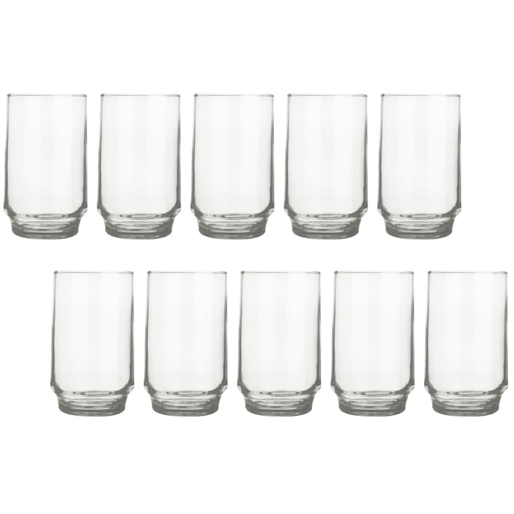 Copo Vidro 300ml Lights Suco Agua Glamour Luxo Nadir - 10 Un