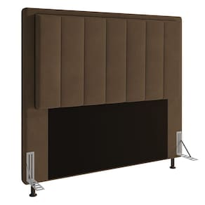 Cabeceira Opala Cama Box Casal 140cm Suede Marrom