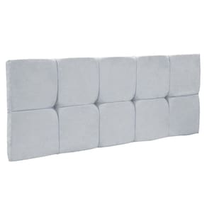Cabeceira Painel Nina Cama Box Casal 140cm Suede Cinza