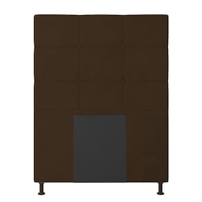 Cabeceira Cama Box Solteiro 90cm Suede Marrom