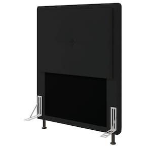 Cabeceira Ametista Cama Box Solteiro 90cm Suede Preto