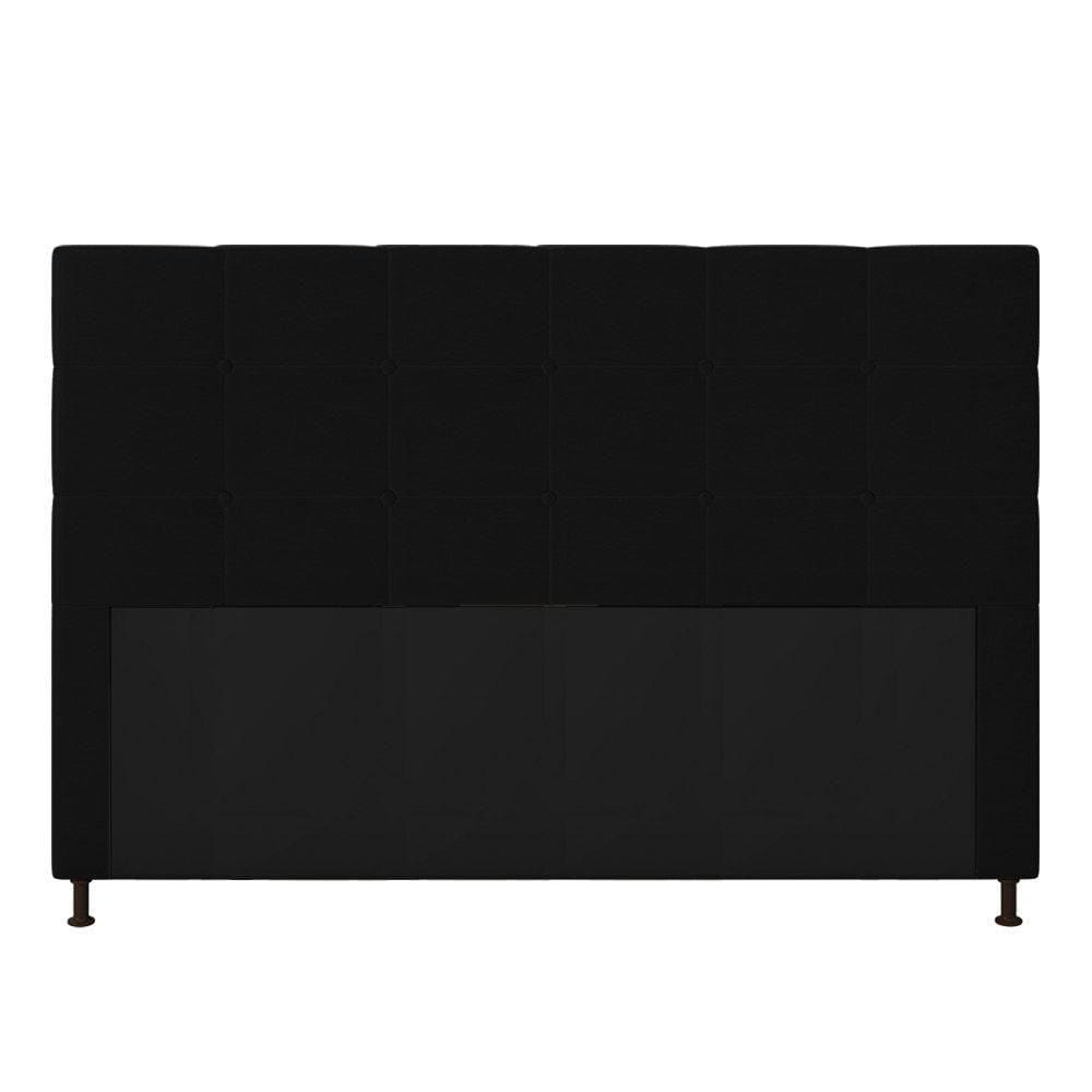 Cabeceira Cama Box Queen 160cm Corino Preto