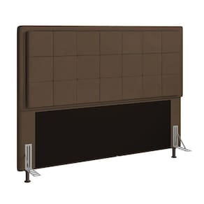 Cabeceira Onix Cama Box Queen 160cm Suede Marrom