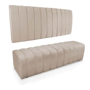 Kit Calçadeira e Painel Olivia King 195cm A85 Bege