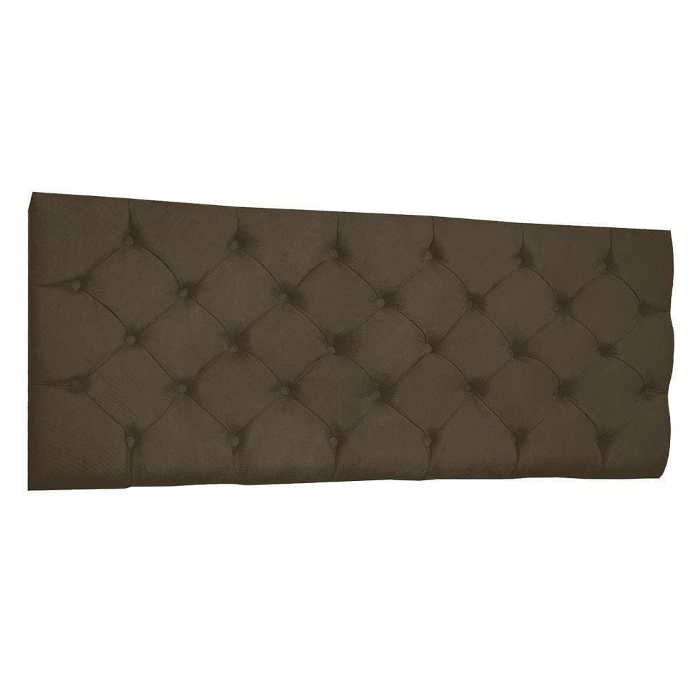 Cabeceira Painel Capitonê King 1,95m Jade Suede - Pallazio Cor Marrom