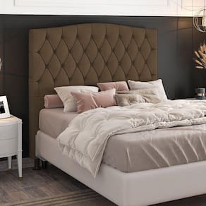 Cabeceira Greta Cama Box Casal 140cm Suede Marrom