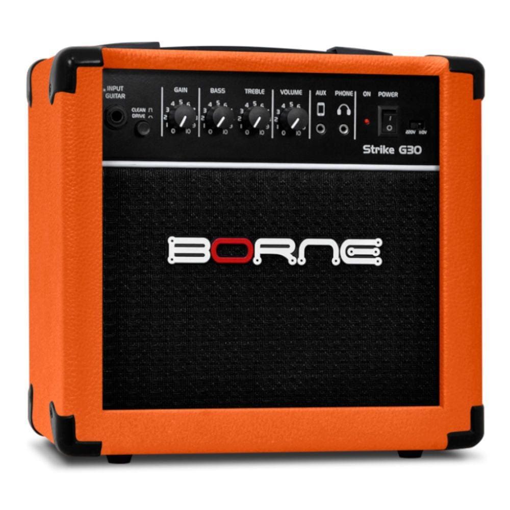 Amplificador para Guitarra Borne Strike G30 15W RMS Laranja - Bivolt