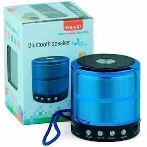 Caixa De Som Portátil Speaker Ws-887 - Azul