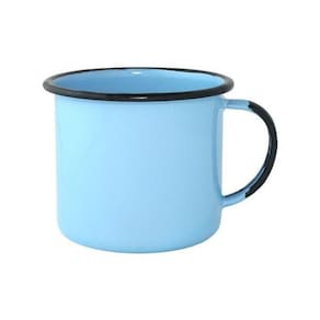 Caneca Em Aço Esmaltado Mãe Ágata Ewel 70Ml - Azul Claro