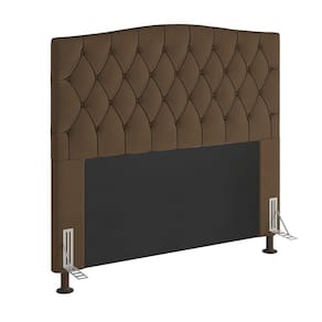 Cabeceira Greta Cama Box Queen 160cm Suede Marrom