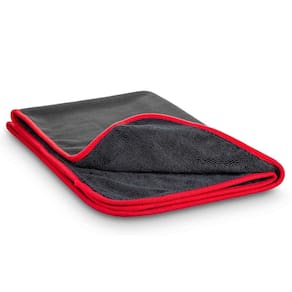 Toalha De Secagem Black Twist Towel 660Gsm 50X80Cm Com Borda Vermelha Auto Crazy