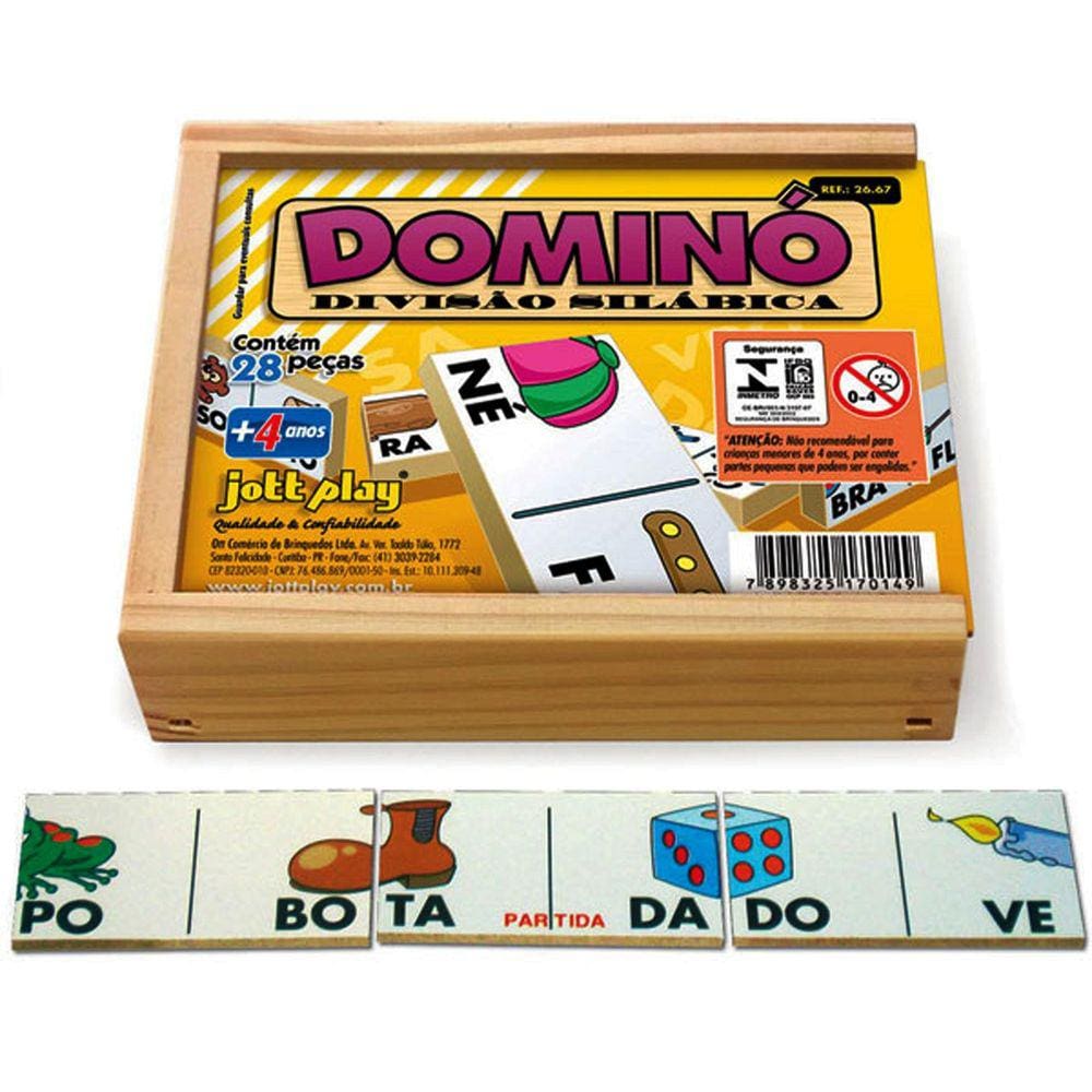 Dominó Metades Brinquedo Educativo