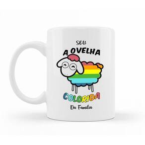 Caneca Criativa - Ovelha Colorida Da Família
