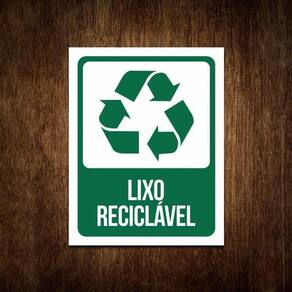 Placa De Sinalização - Lixo Reciclável (27X35)