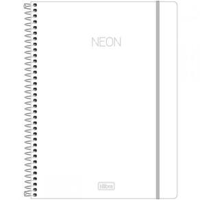 Caderno 10M 160Fls Esp. Neon Branco - 302406