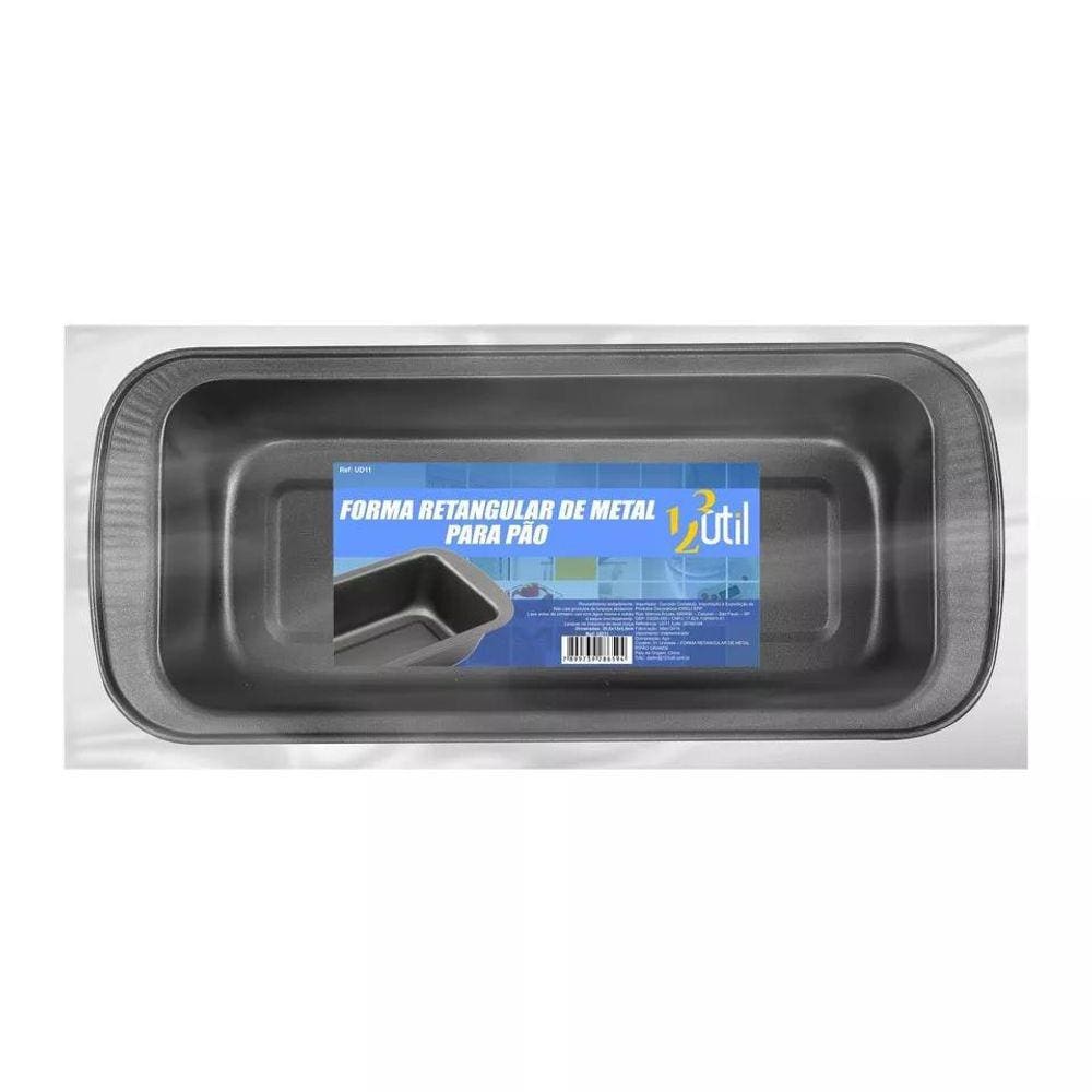 Forma Pão Retangular 29,5 Metal Antiaderente UD11 123 Util