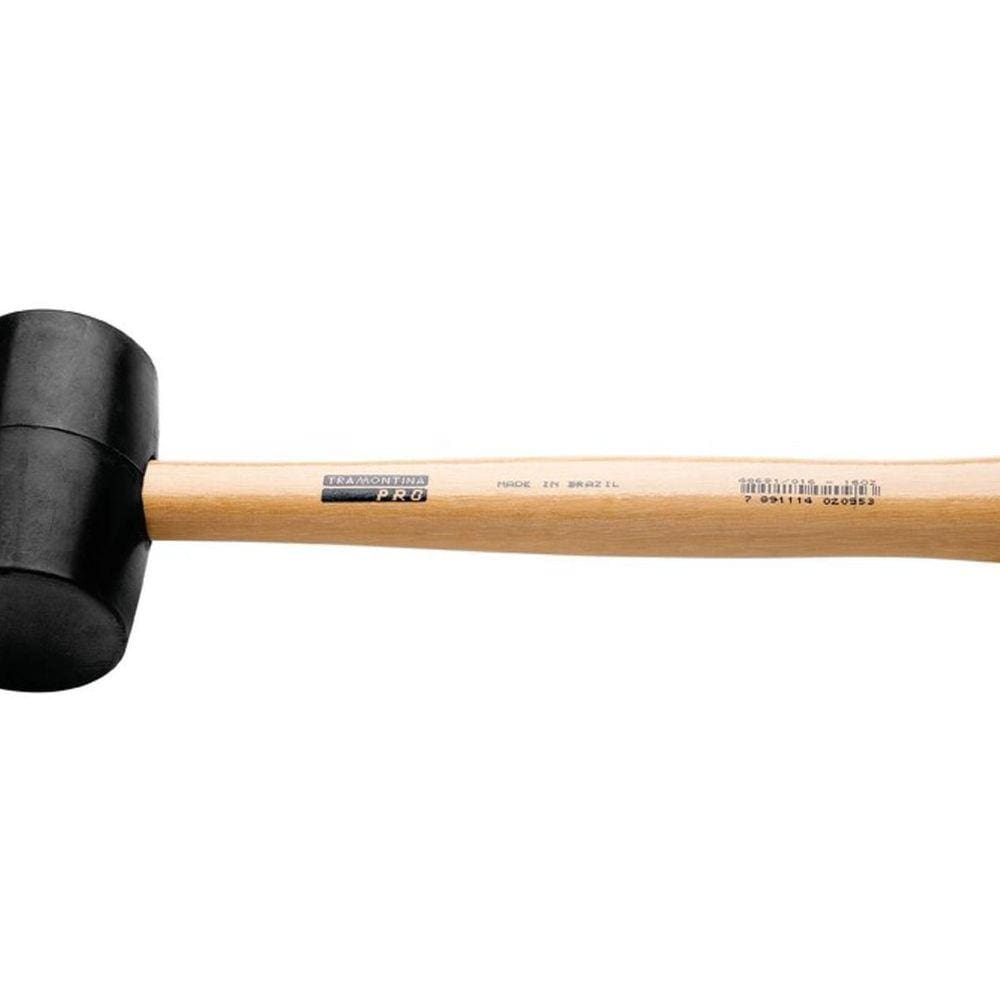 Martelo Borracha Preta Modelo Americano 225 G Tramontina Pro