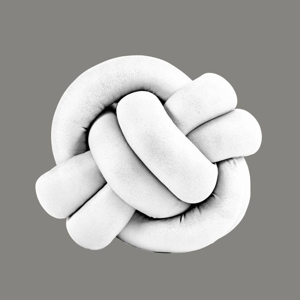 Almofada De Nó Decorativa Branco Avulsa