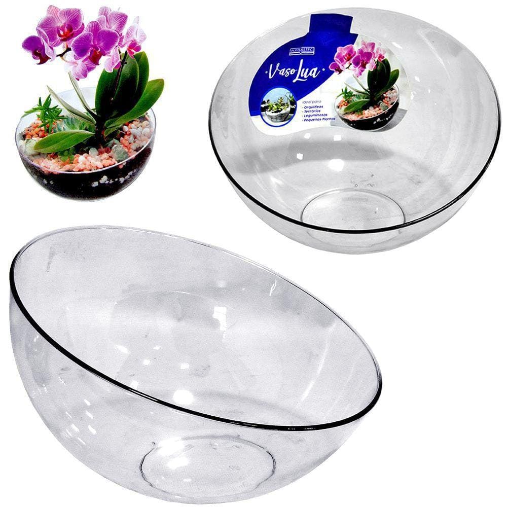 Vaso Lua De Acrilico Grande 16,5X23,5Cm