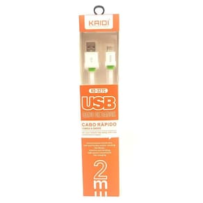 Cabo Usb Android Carregamento Dados Kaidi Tipo C 2M Kd-327C