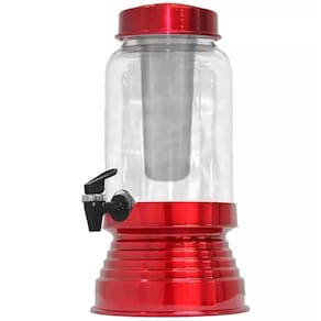 Suqueira Cervejeira De Vidro Com Bastão De Gelo 3,5L - Red